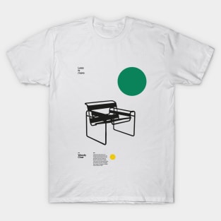 Wassily Chair, Marcel Breuer, Minimal Furniture Bauhaus Design T-Shirt